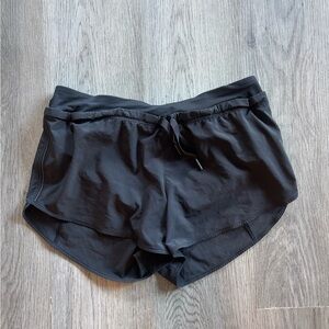 Lululemon black running shorts size 6